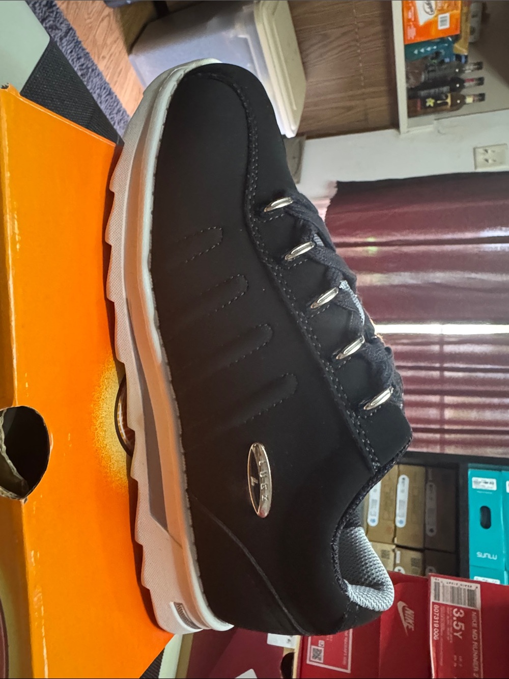 MCM Black Low-Top Lace-Up Sneakers with White Sole